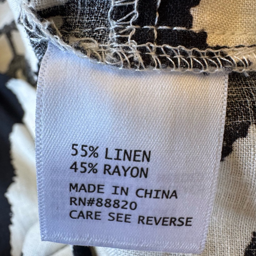 Rachel Zoe Printed Linen/Rayon 2 Piece set. Wide leg pant Sz L EUC Resort Wear - Picture 6 of 16